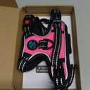 PHOEPET No Pull Dog Harnesses for Small Dogs Reflective Adjustable Front Clip Vest with Handle 2 Metal Rings 3 Buckles (XS, Pink)