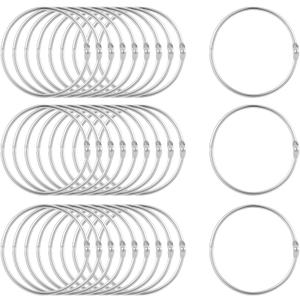 30 Pack Loose Leaf Binder Rings 3 Inch Binder Rings Metal Book Rings Heavy Duty Steel Office Book Rings for Paper Rings, Keychain Key Rings, Metal Rings for Index Cards for Home, School, and Office