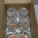 Vintage Glass Jars with Wooden Lids, 6 Pack 24 oz Airtight Glass Food Storage Containers Sets for the Kitchen, Sugar Coffee Candy Spice Cookie Tea Pasta ((24oz)Daisy*2 & Stars*2 & carving*2)