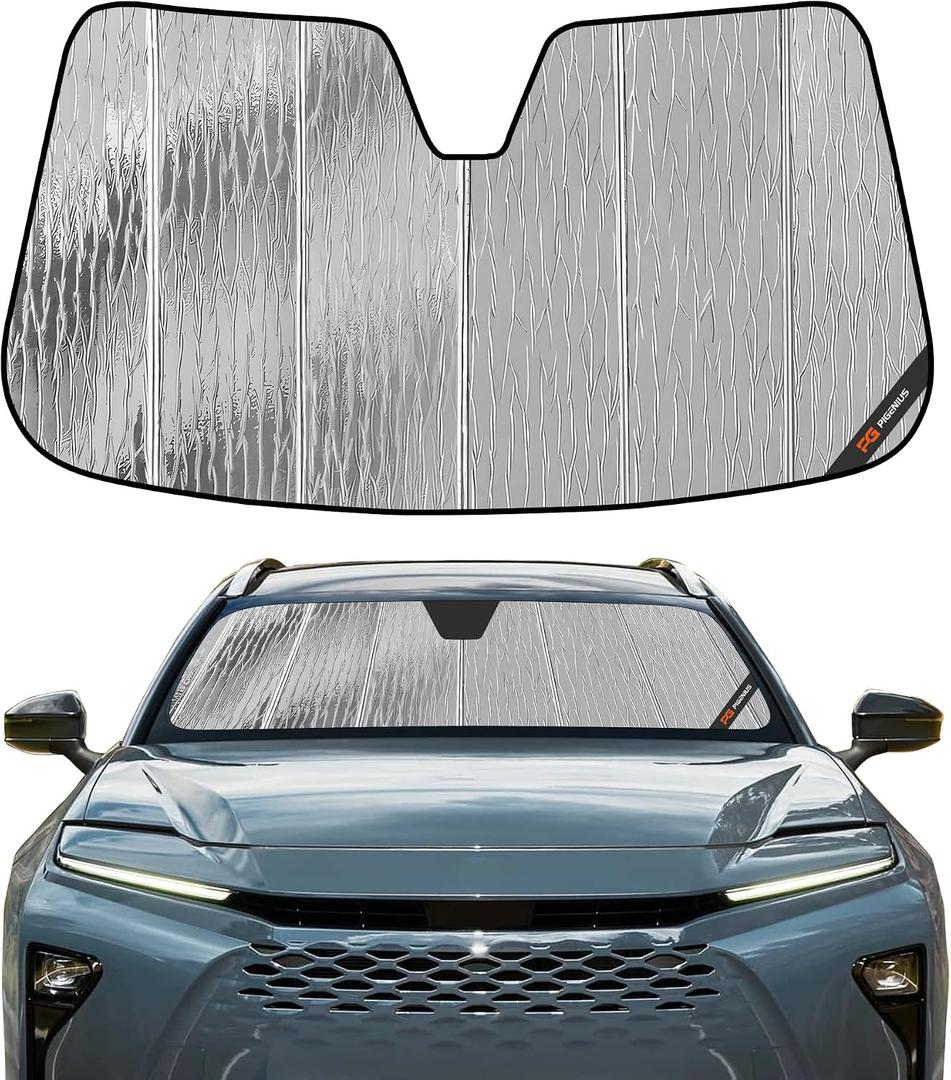 Windshield Sun Shade for Toyota Crown Signia 2025-2026, Reversible Silver/Black