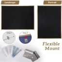 INNOVART Black Cork Bulletin Board 40" X 30" with 10 Push Pins, Corkboard with Gold Aluminum Frame, Black Cork Notice Board Message Board, Framed Pin Board for Home, Office, School