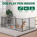 Dog Playpen Outdoor, 8 Panels 40" High Heavy Duty Metal Dog Pen, Pet Fence for Large/Medium/Small Dogs, with Doors Foldable Metal Dog Fence Exercise Pen for RV, Camping, Yard