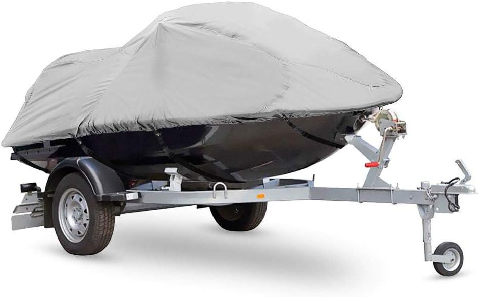 PYLE Boat Cover, Boat, Boat Covers - Heavy Duty Marine Grade Storage Cover, 127 to 138 Length, Waterproof Fabric, Elastic Cord, Rear Air Vents, Includes Anti-Moisture Storage Bag, Gray PYLE Boat Cover, Boat, Boat Covers - Heavy Duty Marine Grade Storage Cover, 127 to 138 Length, Waterproof Fabric, Elastic Cord, Rear Air Vents, Includes Anti-Moisture Storage Bag, Gray