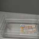 STORi SimpleSort 3-Piece Stackable Clear Drawer Organizer Set | 12" x 6" x 2" Rectangle Trays | Wide Makeup Vanity Storage Bins and Office Desk Drawer Dividers | Made in USA
