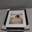 Malden International Designs 8x10 11x14 Black Wedge Matted Picture Frame, White