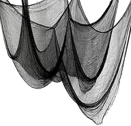 Cyantor Halloween Creepy Cloth Black 80×160inch - Halloween Decorations Clearance - Creepy Spooky Halloween Decorations Outdoor Indoor…