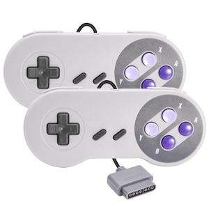 2 Pack Retro Wired Controller for SNES Original Console, kiwitatá Remote Wired Gamepad Controller Compatible with SNES Super Entertainment Game Console System