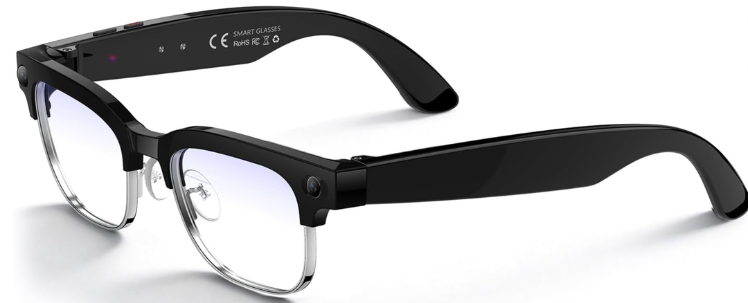 KWENRUN AI Smart Glasses with 8MP Camera, 4K Video & HD Photo, Bluetooth Audio, AI Voice Assistant, RealTime Translation, Object Recognition, NoiseCancel Calls, Music, Photochromic Lenses