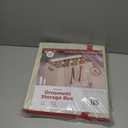 128 Ornament Storage Box, Adjustable Dividers, Stackable Holiday Ornament Organizer with Lid, Durable Fabric Bin for Christmas Decorations, Reinforced Handles, Dustproof & Space-Saving Design (White)