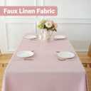 Laolitou Spring Table Cloth (Fits 4 Foot Table) Rectangle Linen Waterproof Textured Light Pink Tablecloth, Washable Wrinkle Free Spill Proof Fabric Tablecloths for Dining Table Farmhouse, 52x70 Inch