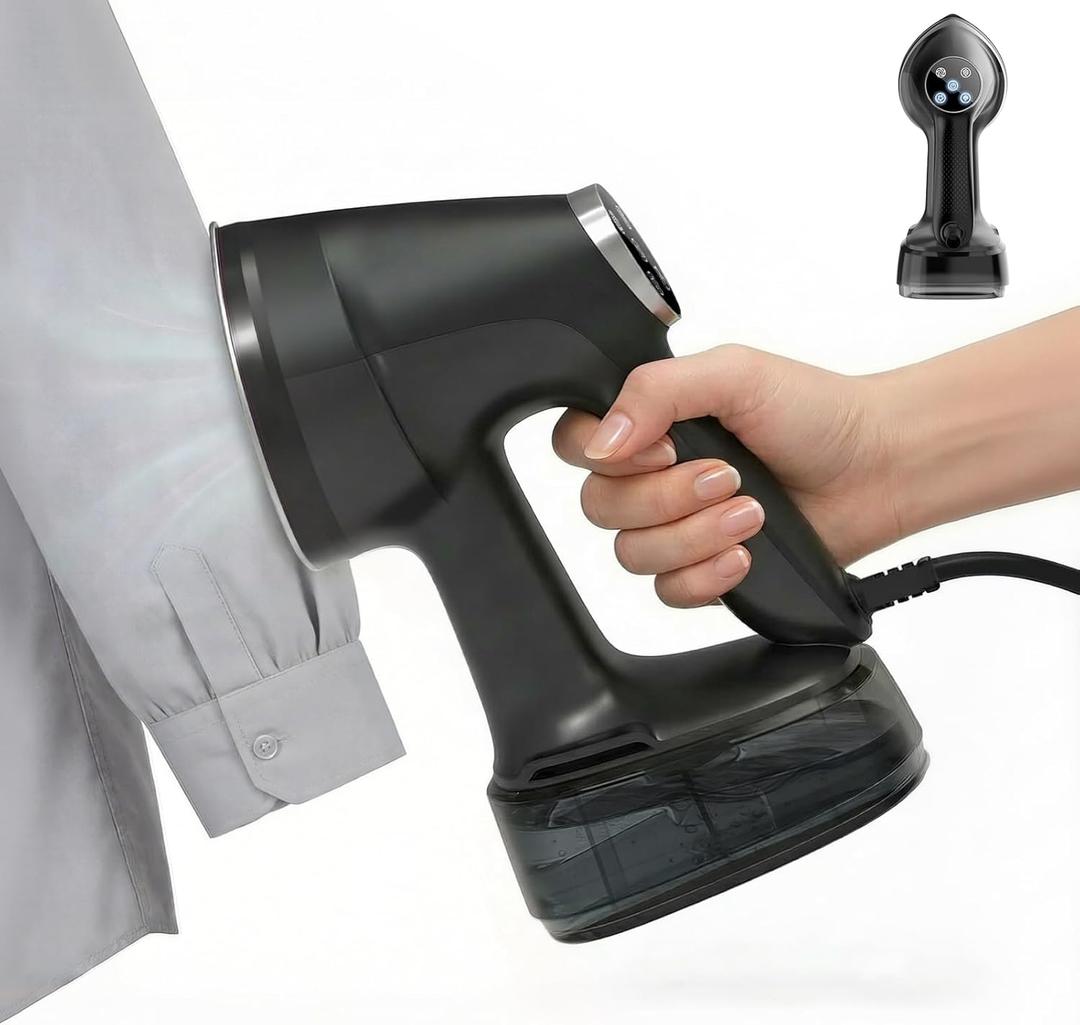 Vacuum Steamer for Clothes Handheld: 25003600Pa Adjustable Suction, No Leak & Stable Steam, Steaming & Ironing Portable Travel Garment Steamer, 400ml Tank, 4 Modes, 15s Heat-Up, 110-120V