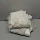 Amidoudou 1 Pair European Style Curtains Double Layer with Valances for Living Room Luxury 3D Flower Embroidered Semi-Blackout Curtains for Bedroom (White,51x84 Inch)