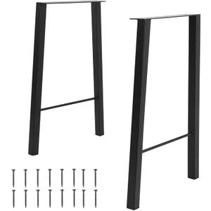 TENGCHANG 40" Metal Dining Bar Table Desk Legs, Heavy Duty Home DIY Furniture Legs, Black, Set of 2