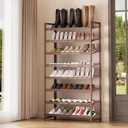 8Tier Metal Tall Shoe Rack,Large Shoe Rack for Closet,entryway,Garage, with Adjustable Flat or Angled Shelves, Hold 32-40 Pairs Shoes
