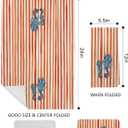 Orange Striped Sea Horse Kitchen Towels, Coastal Beach Nautical Hand Towels for Bathroom, Ocean Animal Dish Tea Towels for Kitchen Decor, Beach Coastal Bathroom Decor, 16x24 Inch