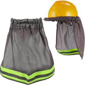 Hard Hat Neck Shade, Reflective Mesh Neck Shield for Outdoor Construction Workers, Polyester (40X30X3CM, Grey)