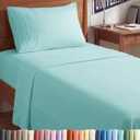 Twin XL Size 3 Piece Sheet Set - Comfy Breathable & Cooling Sheets - Hotel Luxury Bed Sheets for Women & Men - Deep Pockets, Easy-Fit, Soft and Wrinkle Free Sheets - Spa Blue Oeko-Tex Bed Sheet Set
