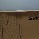 3W Floor Mats for 2019-2025 2026 Ram 2500/3500 Crew Cab with Bucket Seat (Not for PTO KIT Models), All Weather TPE Custom Fit Dodge Ram 2500/3500 Floor Liners 1st & 2nd Row (for Carpet Floor), Black