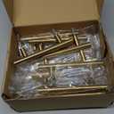 CZC HOME 30 Pack 5 Inch Cabinet Pulls Stainless Steel Drawer Handles, 3" Hole Center Drawer Pulls for Kitchen Dresser Cupboard with 2 Sizes Screws Brushed Brass