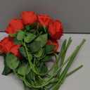 Red Artificial Roses with Long Stems, 12Pcs Realistic Roses Artificial Flowers, Faux Roses | Bulk Fake Flowers for Home Decor, Wedding Party Table Centerpieces, DIY Bouquet