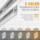 35 Inches Nickel LED Modern Bathroom Vanity Light Fixtures 25W Dimmable 5CCT Vanity Light Bar Over Mirror 3-Light Wall Light for Bathroom Over Mirror Picture Light