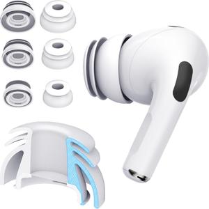 Premium Multi-Flange Eartips for AirPods Pro 1&2 (S/M/L) Always Fits, Never Slips