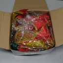 XunYee Glitter Large Christmas Cabinet Ribbons Bows Thick Velvet Festive Xmas Bow Edge Burlap Door Decoration for Christmas Tree Fireplace Kitchen Gift Wrapping (200x8 cm,Red and Green)