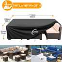 Kipiea Outdoor Furniture Covers Waterproof, 420D Heavy-Duty Patio Furniture Set Covers, No Tears Anti UV No Fading (118" L x 118" W x 28" H)