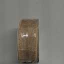 Ribbli Burlap Wired Edge Ribbon,1-1/2 Inch x 10 Yard,Natural,Solid for Big Bow,Wreath,Tree, Outdoor Decoration