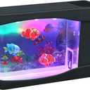 Lightahead Artificial Mini Aquarium A Sensory Multi Colored LED Swimming Fish Tank with Bubbles