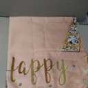 Pink Rose Gold Happy Birthday Door Banner Backdrop Decorations for Women Girls, Happy Birthday Party Door Cover Sign Background Supplies for 16th, 21st, 30th, 40th, 50th, 60th Birthday