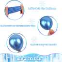 2 x 60pcs Snow Balloons - 12 Inch Purple & Blue Latex Helium Balloons for Birthday Party Arch Garland Kit - Boys & Girls Themed Decorations
