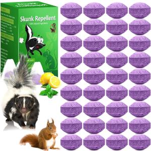 36 Pack Skunk and Raccoon Repellent for Yard, Powerful Peppermint Keep Rodent, Mice, Skunk, Raccoon, Squirrel Away from Yard Garden Lawn, Safe for Pets & Family