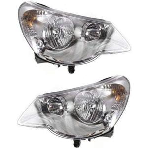 Garage-Pro Driver and Passenger Side Headlight for Chrysler Sebring 2007-2010 Halogen With bulb(s) Convertible & Sedan, Type 1 Replaces# 5303747AG-PFM 5303747AF 5303746AG-PFM 5303746AF
