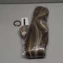 Flufymooz ponytail extension, 26 Inch Long Straight Drawstring Ponytail Synthetic Hairpieces Fake Pony Tails Natural Soft Clip in Hair Extension Pony Tail for Women (Ash Brown with Blonde Highlights)