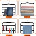 2-Pack Velvet Pants Hangers - Space Saving Multi-Layer Non-Slip Closet Organizers for Jeans, Trousers & Scarves - Ideal Dorm Room Storage Solution for Small Spaces