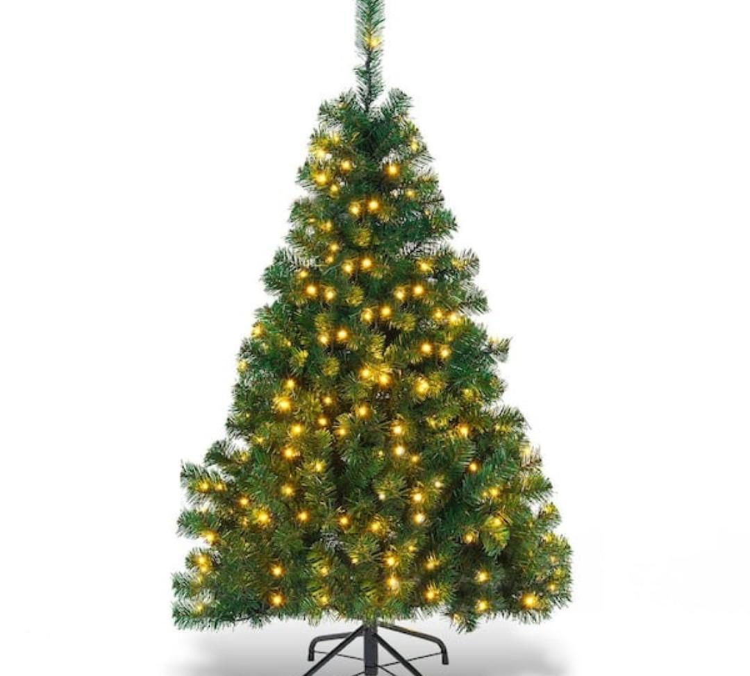 4.5 ft. Pre-Lit Artificial Christmas Tree with 200 LED Lights