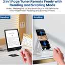 CKG 2 in 1 Kindle Page Turner Remote and Tiktok Scrolling Ring, Unobstructed Easy Reading with Minimalist Style Clicker, Universal Compatibility with iPhone and All Tablets, EBooks