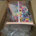 Hand Made Rose Bear Artificial Flower Gift for Mather's Day Birthday Valentine's Day with a 15" Pink Gift Box (Colorful)