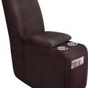 molasofa Leather Like Additional Recliner Console Cover for Reclining Loveseat Covers Stretch Jacquard Middle Console Cover for Recliner Couch and Sofa Dark Chocolate