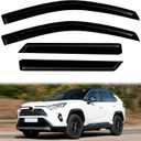 Window Visors Rain Guards Shield for 2019-2025 Toyota RAV4, Out-Channel Window Vent Wind Deflectors Visors Shades for 19-25 RAV4