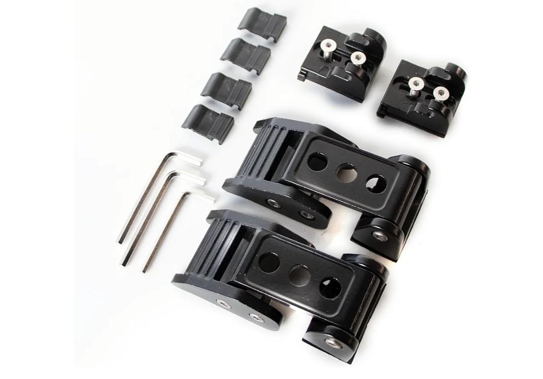 Hood Latches Aluminum Hood Catch Kits for Jeep Wrangler JK/JKU 2007-2018, JL JLU 2018-2024 & Jeep Gladiator JT 2020-2024 Latch Locking