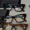 DOOViC 3 Pack Fashion Reading Glasses for Women Trendy Cat Eye Blue Light Blocking Computer Readers, 1.50