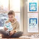 Suzile 30 Pcs Hello Winter Paper Craft Kits Make Your Own Winter Ornaments DIY Arts and Sticker Crafts for Christmas Holiday Game Activities Classroom Decorations