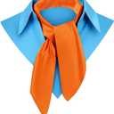 Costume Adult - Orange Tie & Fake Collar Set for Halloween & Dress-up Parties