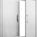 VEVOR BBQ Access Door, 31W x 31H Inch Double Outdoor Kitchen Door, Stainless Steel Flush Mount Door, Wall Vertical Door with Handles, for BBQ Island, Grilling Station, Outside Cabinet