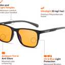 PC Gaming & Computer Glasses | 100% UV400 Protection (99.8% Lab Verified) | Ultra-Light Swiss-Designed Polycarbonate Frame