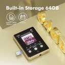 64 GB MP3 Player Bluetooth 5.3,2.8-inch Display, Portable Music Player MP4 Player MP3 Player with Speaker for Kids, FM Radio, Pedometer, Random Folder Sequence Play,128 GB Expandable Mic SD Card