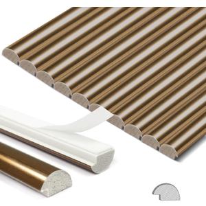 STICKGOO 9-Pack Tile Edge Trim, 12" Wall Molding Trim for Peel and Stick Backsplash Tile, Copper Tile Edge Decorative Liner Comes with 12 Pieces Strong Double-Sided Tape