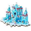VEVOR 150 x Magnetic Building Blocks for Children, Ice Castle, Sensory Toys Montessori STEM Stacking for Birthday, Christmas, Boys, Girls 3 Years and Up